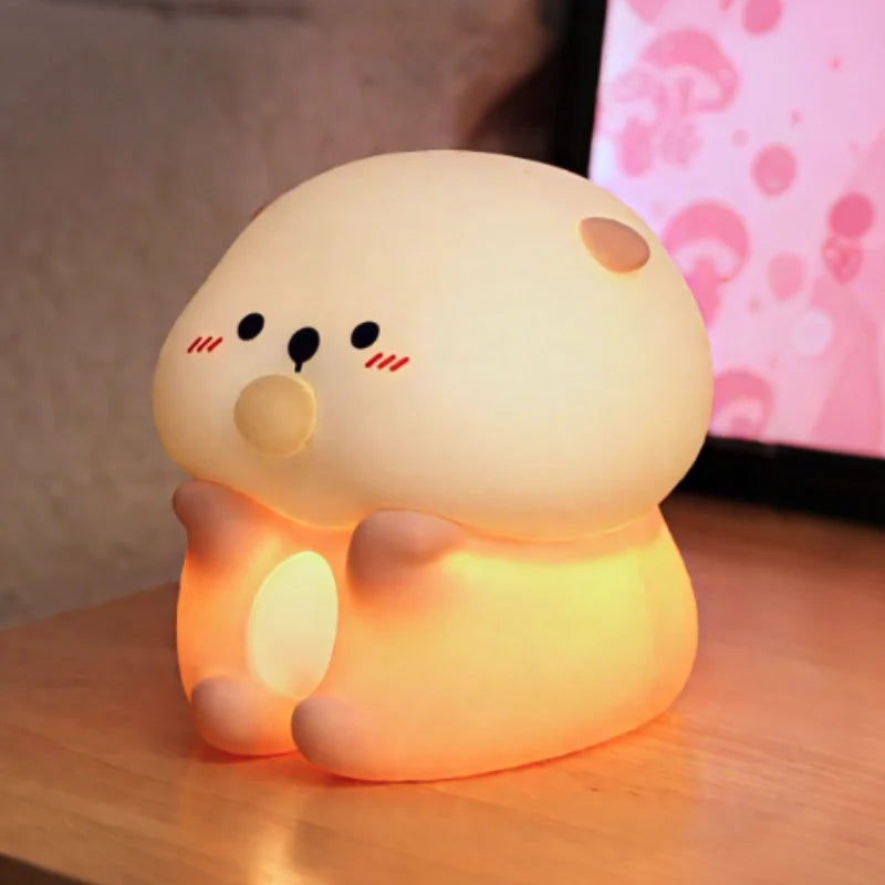 Cute Animal LED Night Lamp | Touch & Squeeze Control | Rechargeable Battery | Soothing Ambience