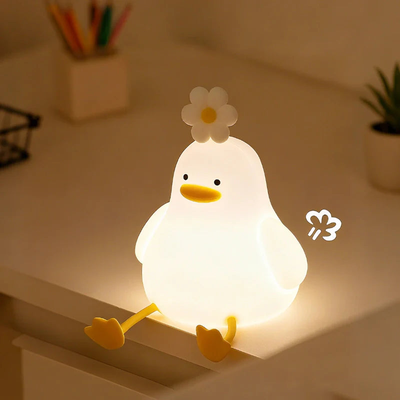Cute Animal LED Night Lamp | Touch & Squeeze Control | Rechargeable Battery | Soothing Ambience