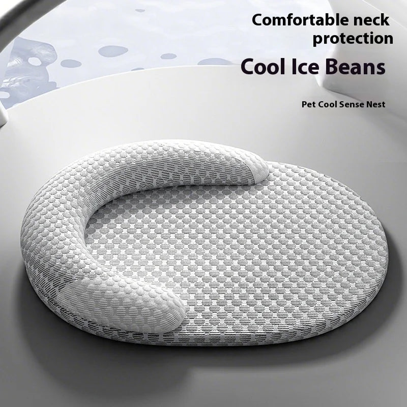 Dog Cooling Mat | Cooling Fiber & 3D Airflow | Waterproof Base & Removable Cover