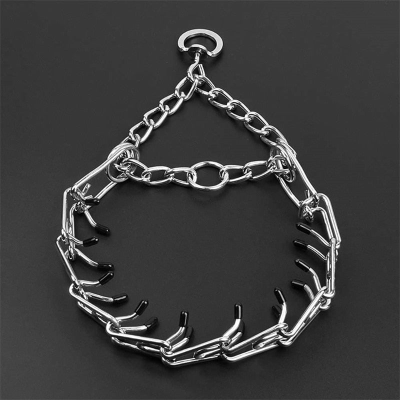 Dog Training Collar | Adjustable Anti-Pull | Rubber-Coated Metal Prongs | Comfortable Fit