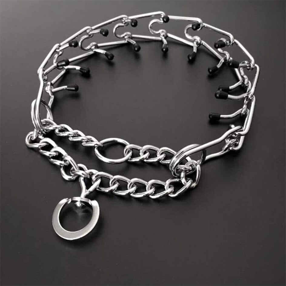 Dog Training Collar | Adjustable Anti-Pull | Rubber-Coated Metal Prongs | Comfortable Fit