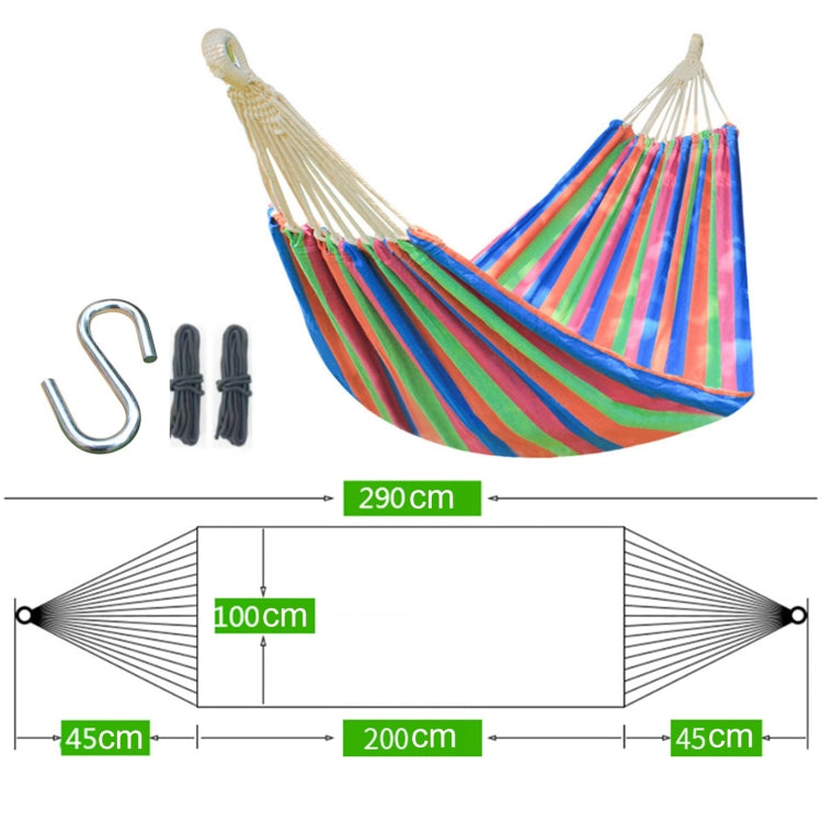 Double Canvas Hammock | Removable Curved Bar | Reinforced Rope & Carry Bag | 180kg Capacity