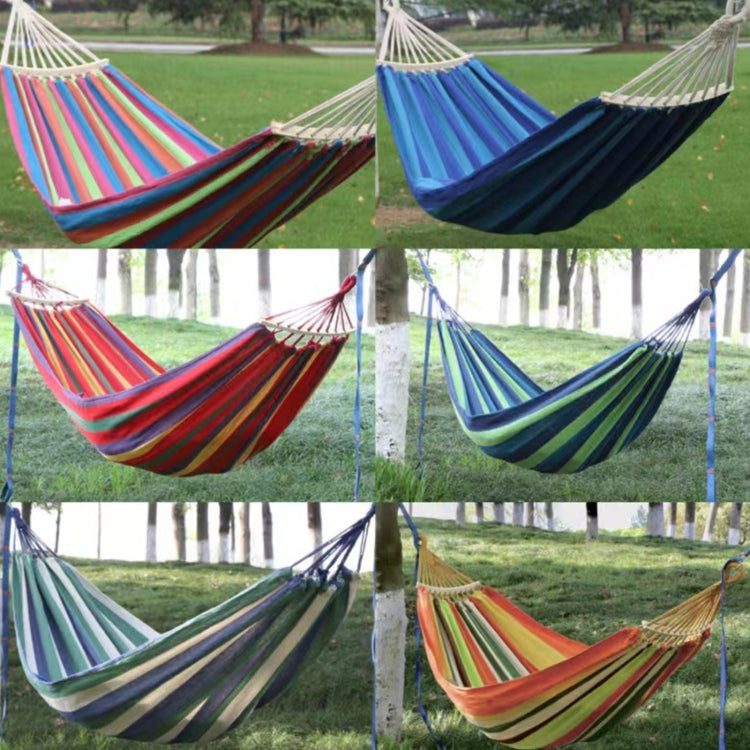 Double Canvas Hammock | Removable Curved Bar | Reinforced Rope & Carry Bag | 180kg Capacity