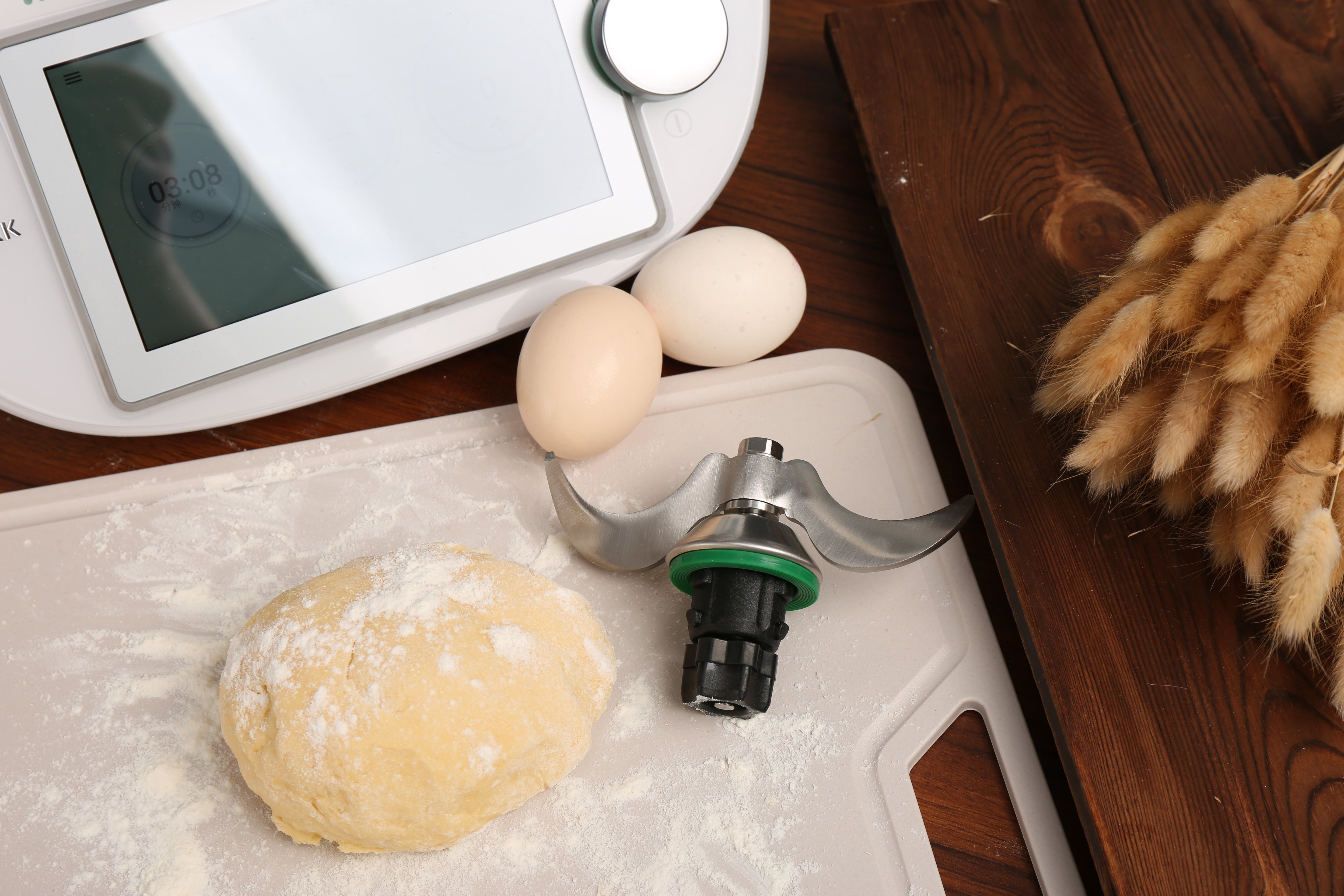 Dough Knife Attachment for Food Processors | Stainless Steel Blade | Easy-Clean with Brushes