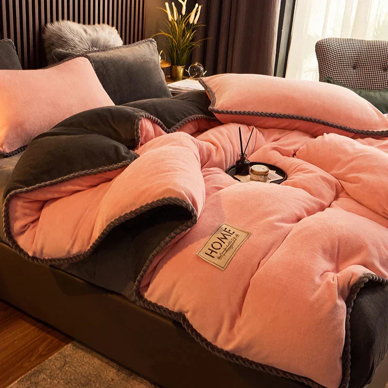 Duvet Cover Set | Ultra-Soft Velvet Fleece | Queen & King Sizes | Cold-Weather Comfort