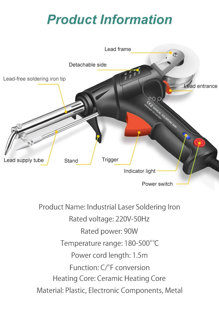 Electric Welding Tool | 20s Rapid Heat-Up | 2-in-1 Welding & Cutting | Ergonomic Handle