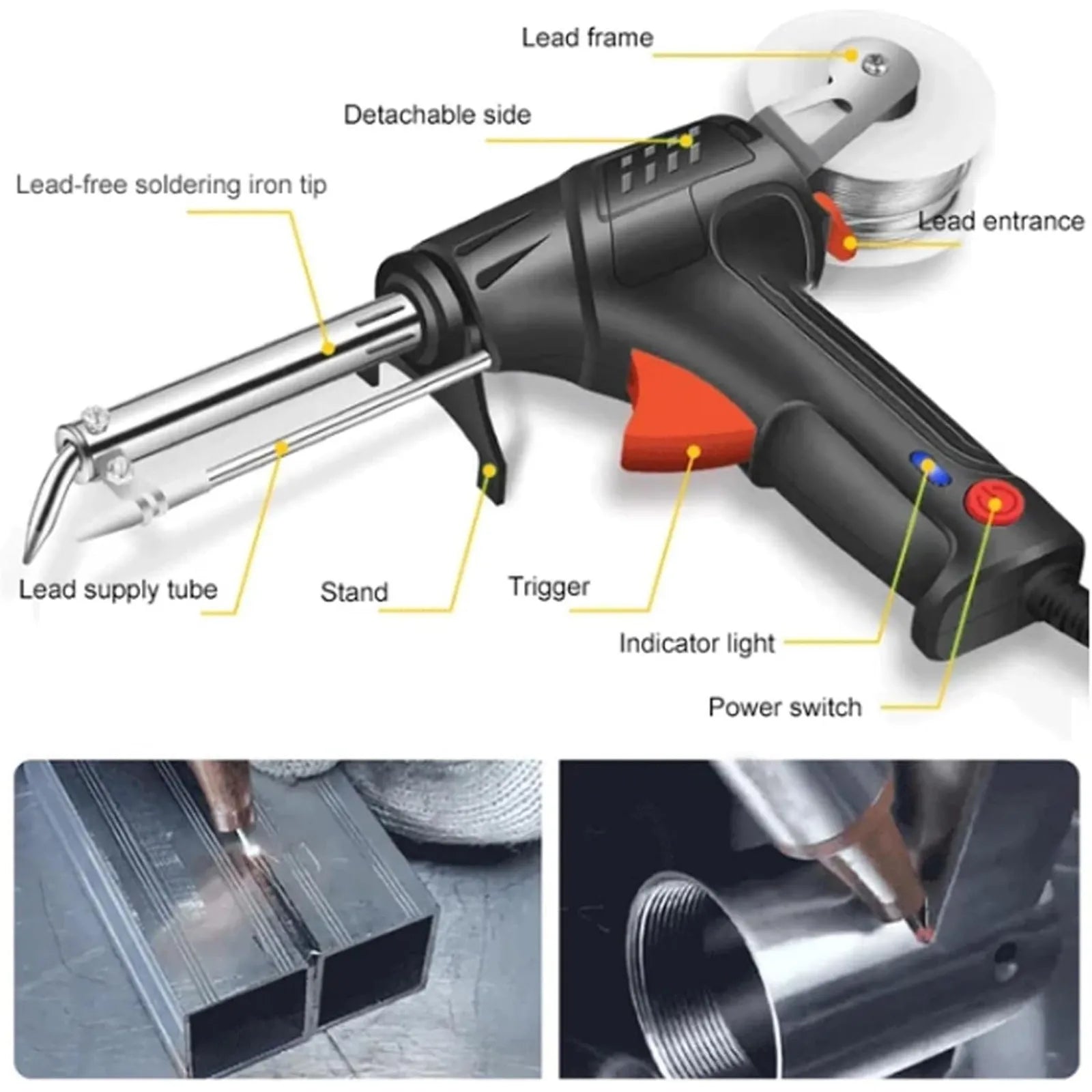 Electronics Soldering Iron | Rapid Heating | Ergonomic Grip & Fine Tip | Durable Design