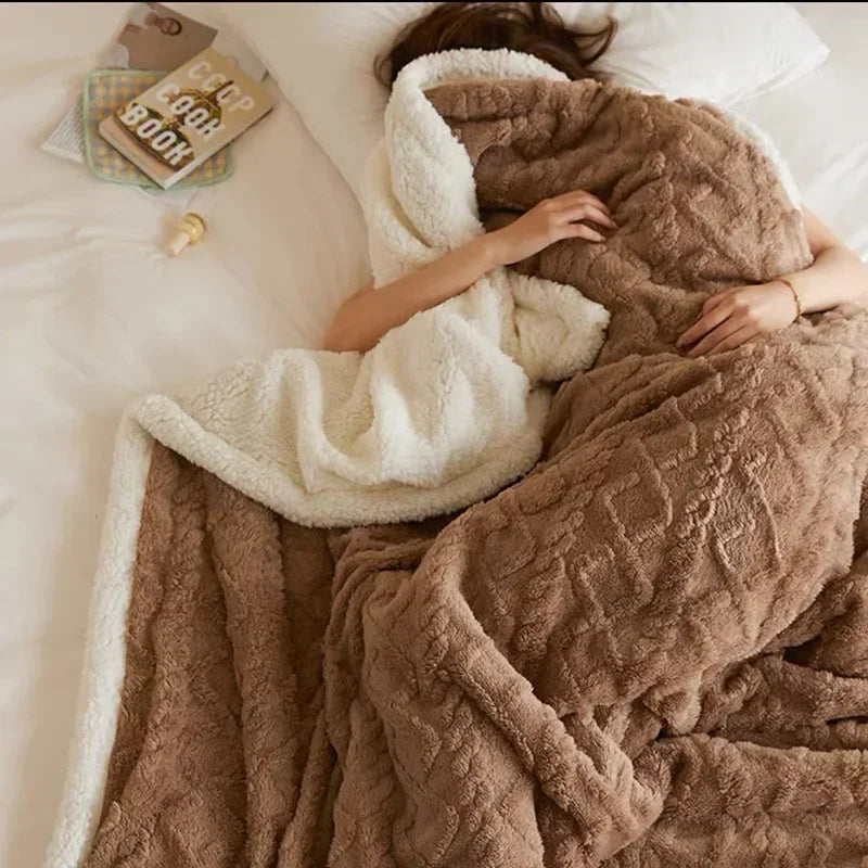 Elegant Winter Blanket | Reversible Sherpa & Microfiber | 150x200 cm