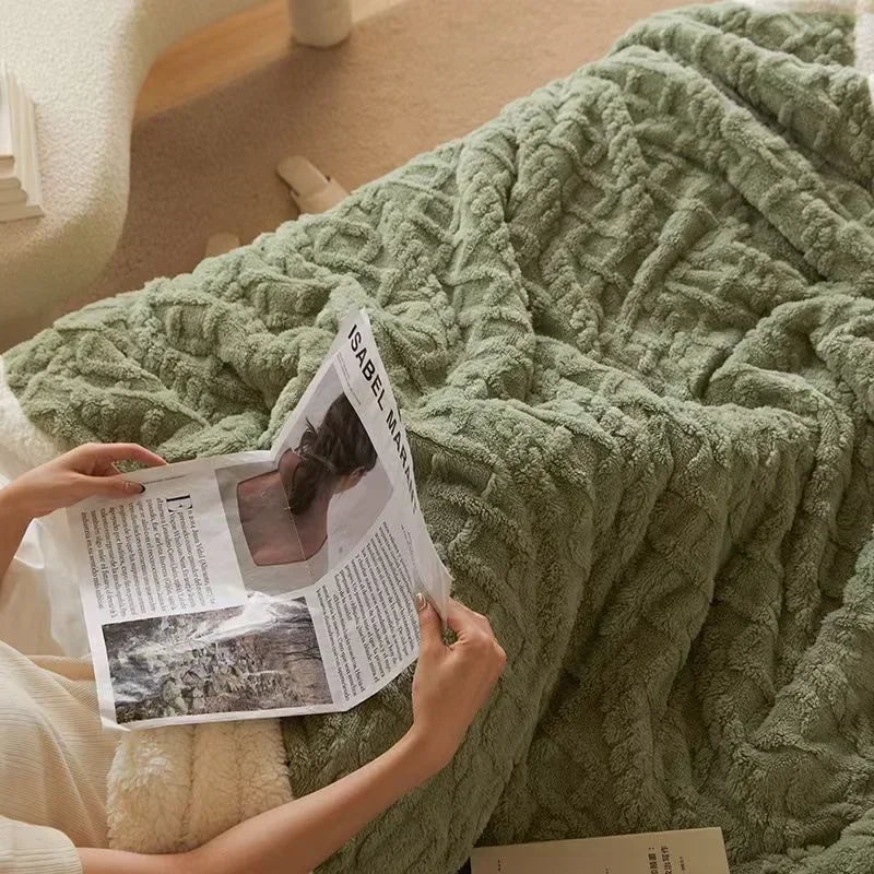 Elegant Winter Blanket | Reversible Sherpa & Microfiber | 150x200 cm