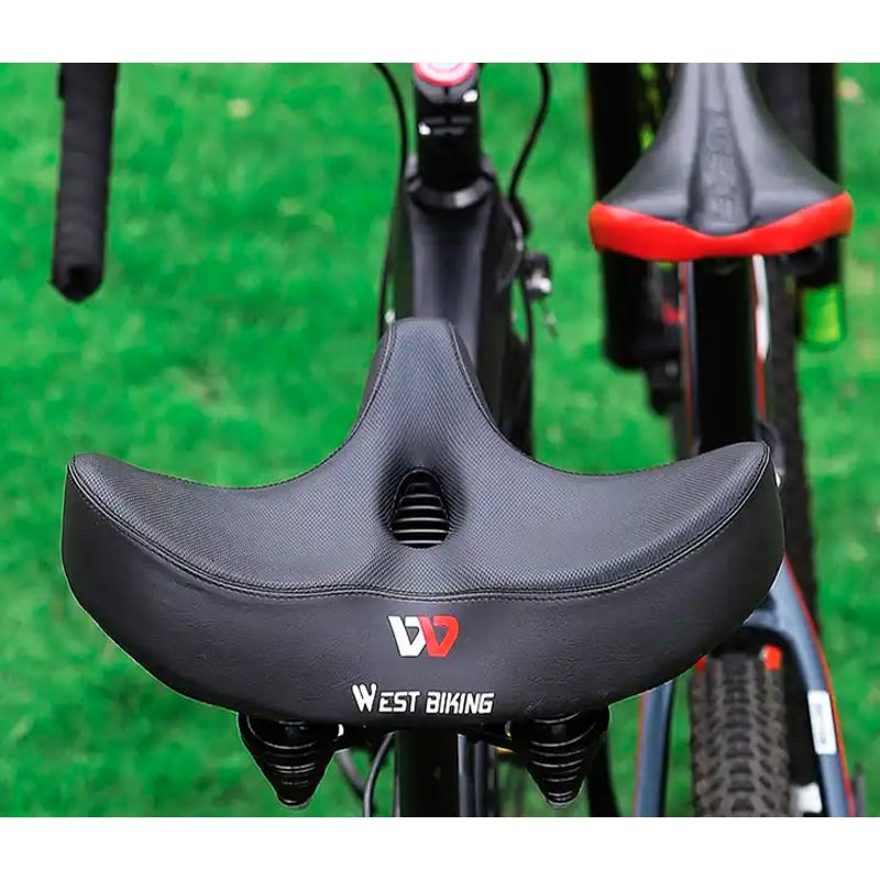 Ergonomic Bicycle Saddle | Extra-Wide Breathable Design | Shock-Absorbing Cushioning
