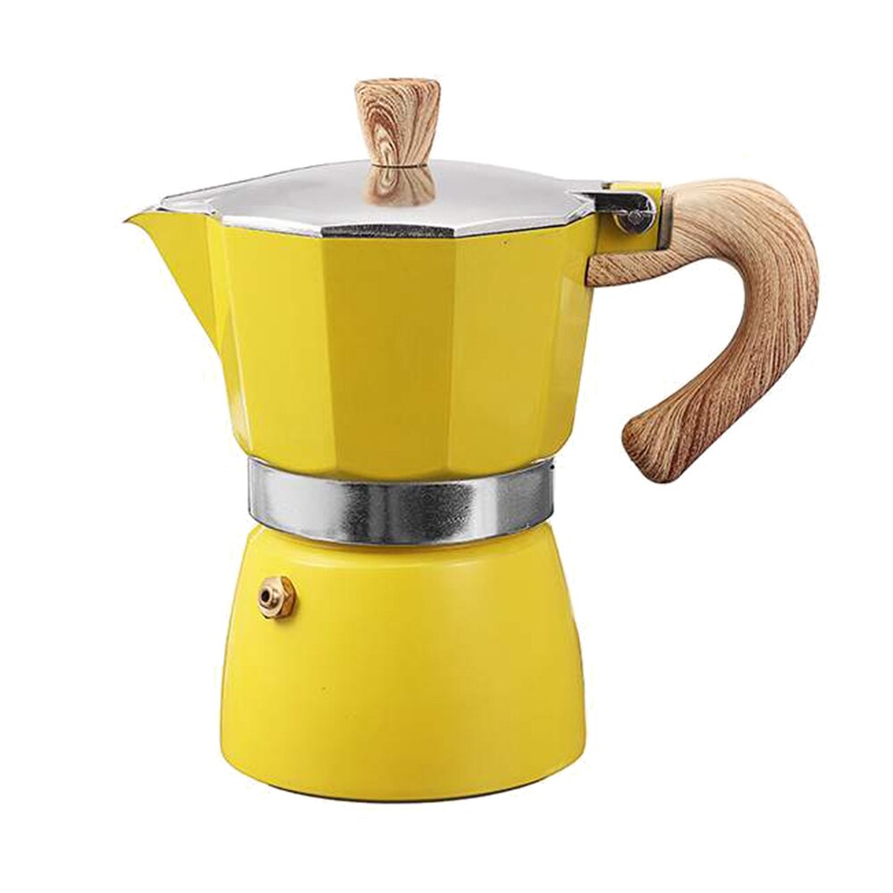 Espresso Pot | Built-In Milk Steamer | Aluminum & Detachable Drip Tray | Portable Design