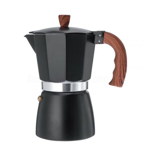 Espresso Pot | Built-In Milk Steamer | Aluminum & Detachable Drip Tray | Portable Design