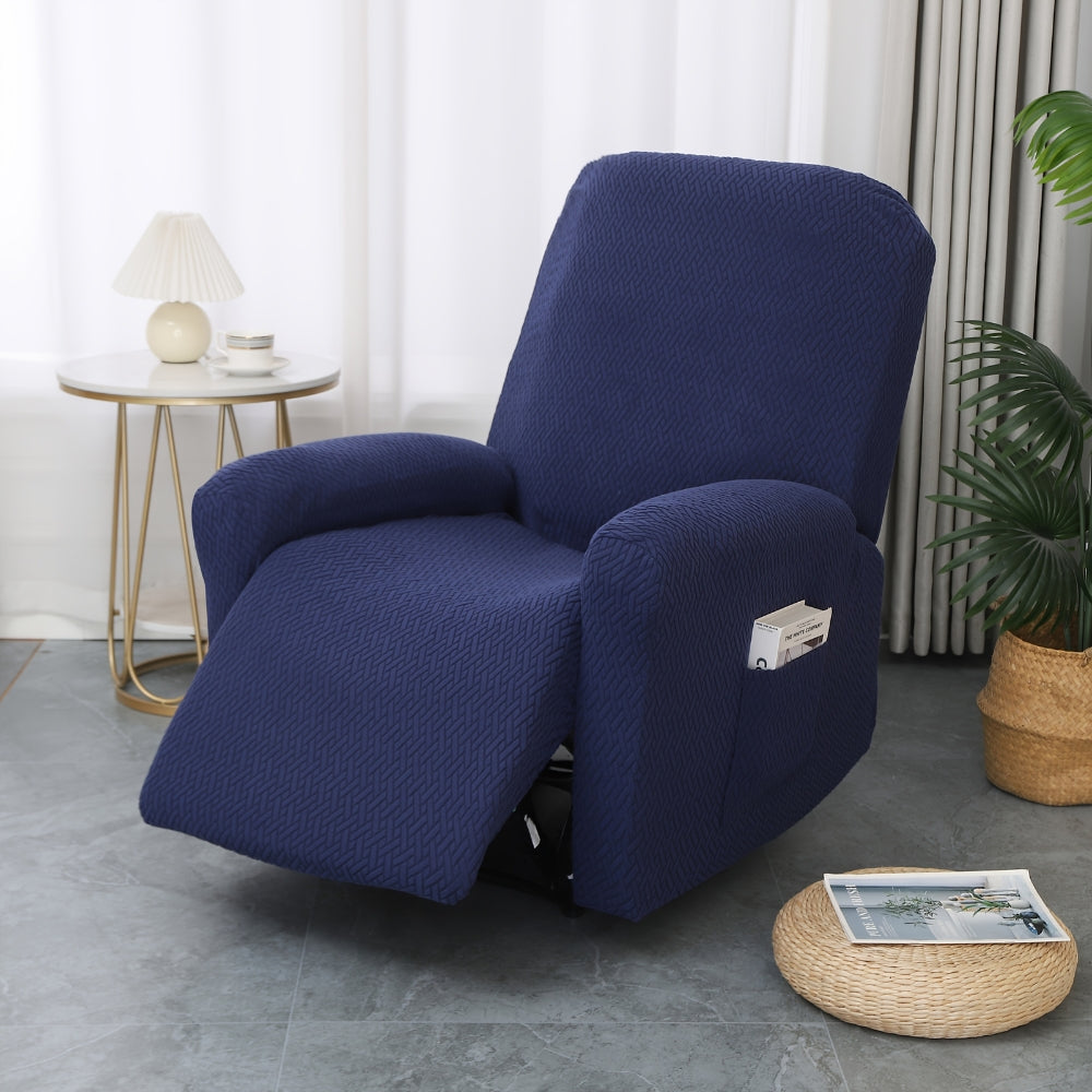 Fitted Recliner Chair Cover | Soft Microfiber | Side Pocket | Machine Washable