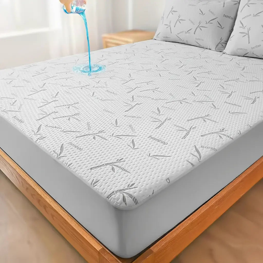 Fitted Sheet | Cooling Bamboo Fiber | Waterproof Backing & Deep-Pocket Fit | For Hot Sleepers