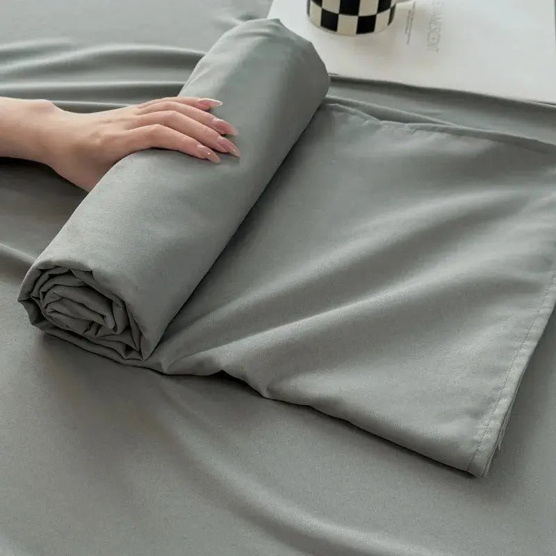 Flat Bedsheet Set | Soft Breathable Fabric | Polyester & 2 Pillowcases | Easy Care