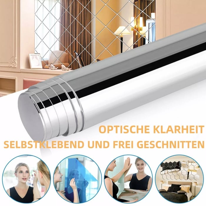 Flexible Mirror Sheet | Shatterproof & Bendable | Self-Adhesive Backing | Child-Safe