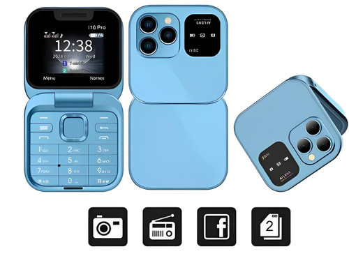 Foldable Flip Phone | Dual SIM & TF Card Support | 1.77 in HD Screen