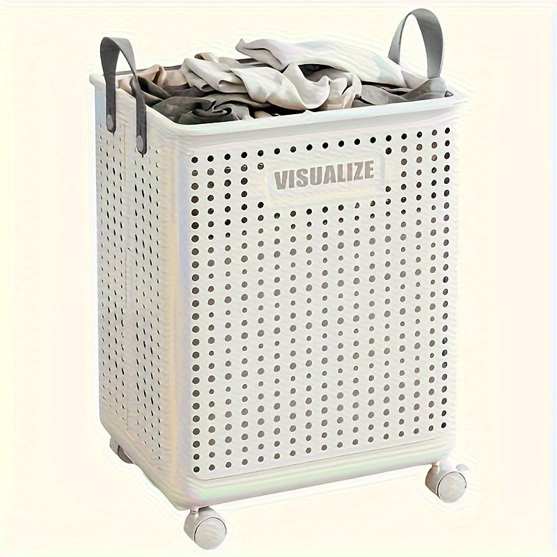 Foldable Laundry Basket | Castor Wheels | Large Capacity & Space-Saving