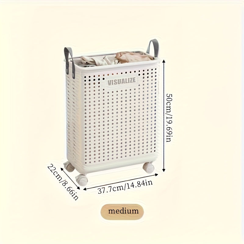 Foldable Laundry Basket | Castor Wheels | Large Capacity & Space-Saving