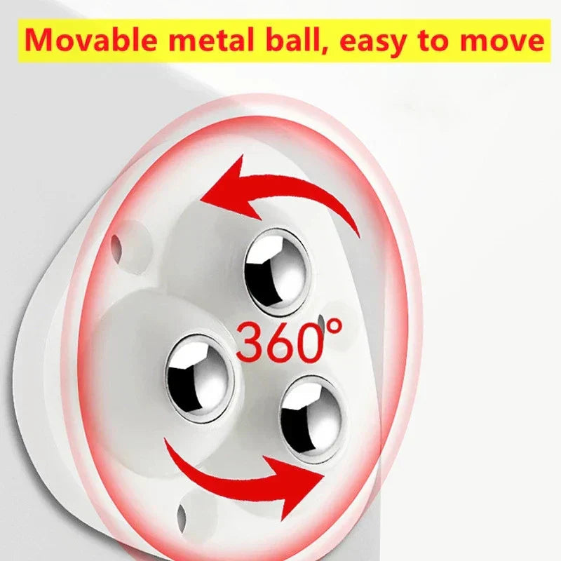 Furniture Mover Wheels | 360° Rotation | Self-Adhesive Backing & Stainless Steel Bearing