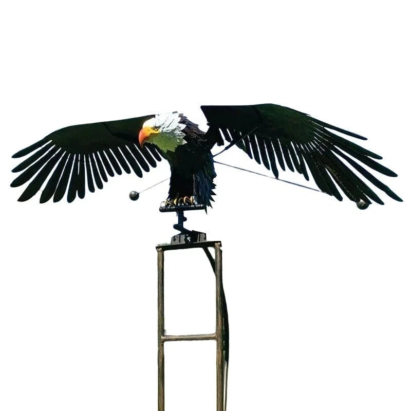 Garden Bird Stake | Animated Flapping Wings | Powder-Coated Metal | Weather-Resistant