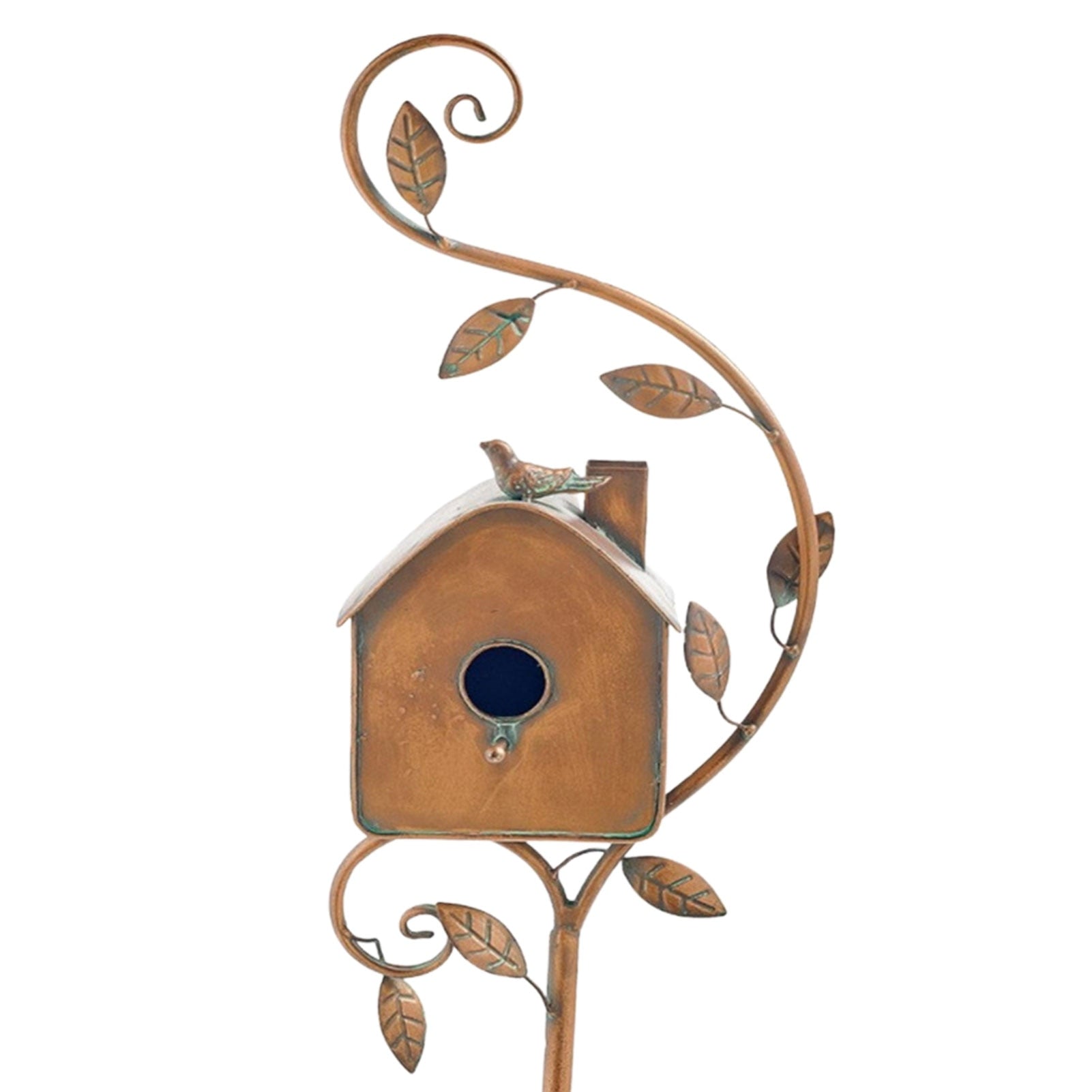 Garden Birdhouse | Metal Art Design | 75 cm Stake | Durable Outdoor Accent