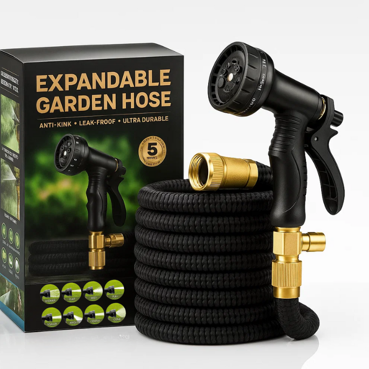 Garden Hose | Expandable 30m | Versatile Spray Nozzle & Leak-Proof Connectors