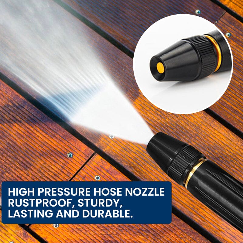 Garden Hose Nozzle | Heavy-Duty Adjustable Twist & Fully Rotatable | Metal Construction | Versatile Cleaning & Watering