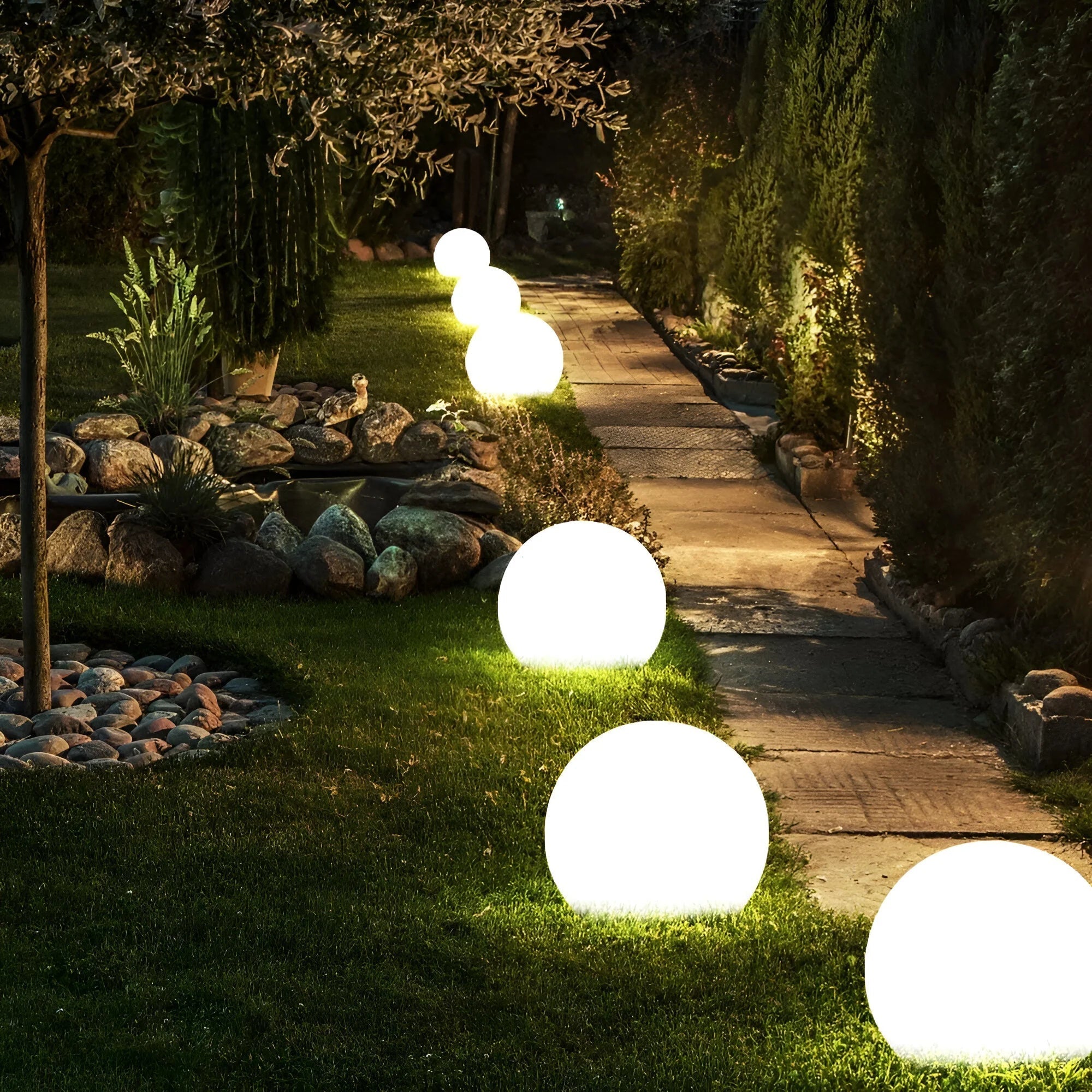 Garden Light | Color-Changing Spherical LED | Weatherproof & Rechargeable | 10-Hour Runtime
