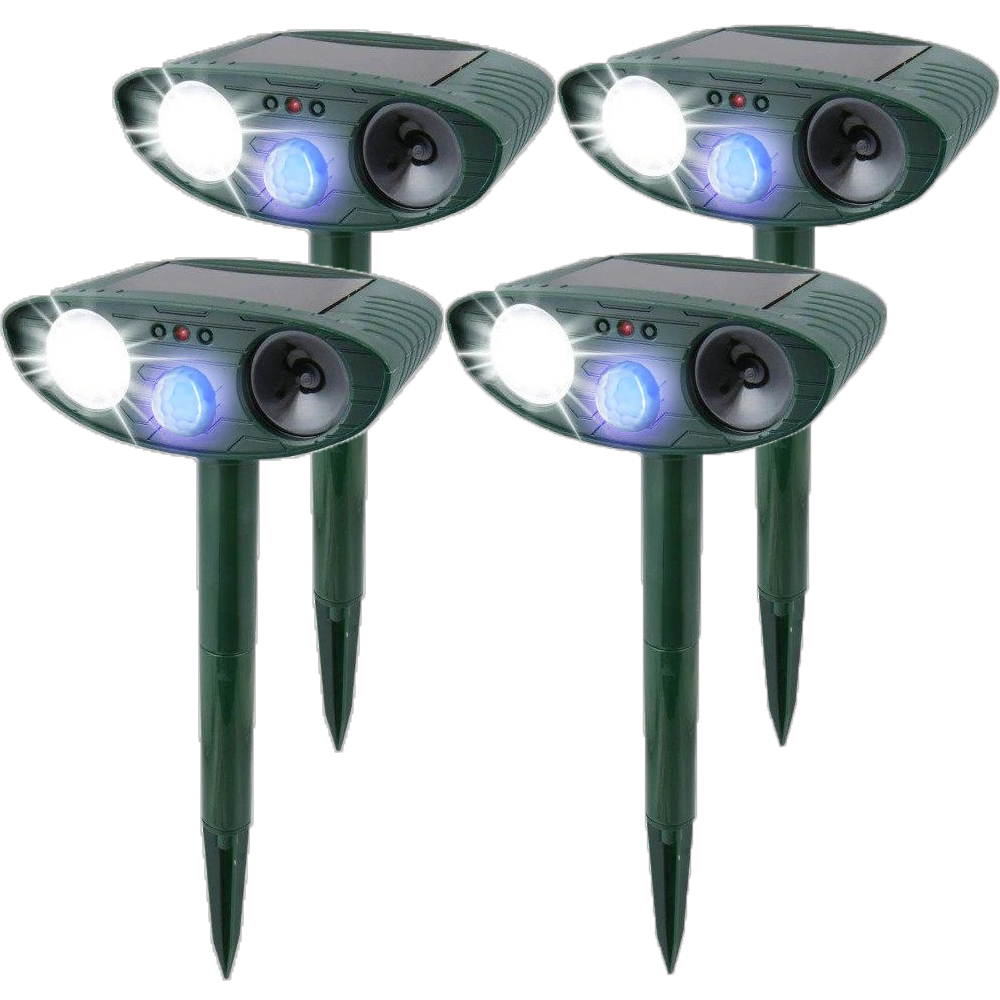 Garden Rabbit Repeller | Solar Powered | Ultrasonic & Flashing LED | 30 ft Range