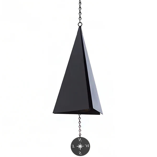 Garden Wind Bell 20 in | Compass Windcatcher Design | Powder-Coated Recycled Steel | Weather-Resistant