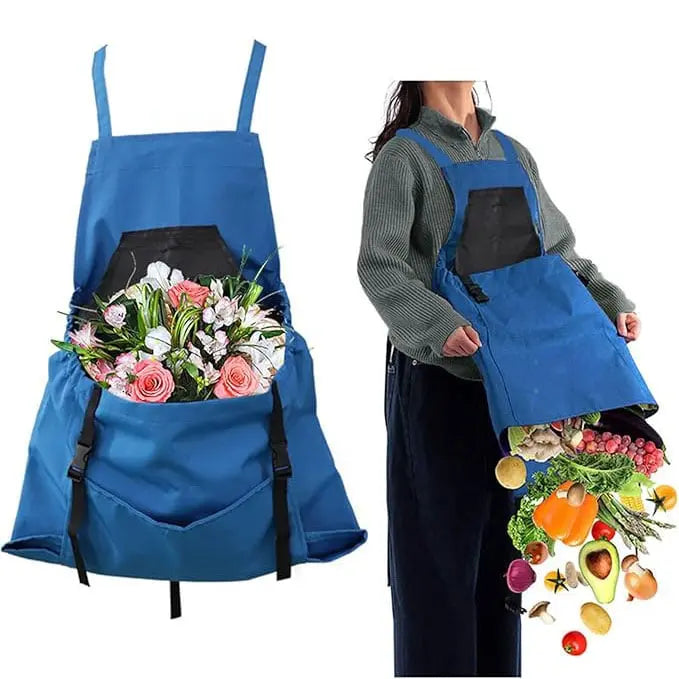 Gardening Apron | Crossback Straps & Quick-Release Pocket | Oxford Fabric & Water-Resistant Chest
