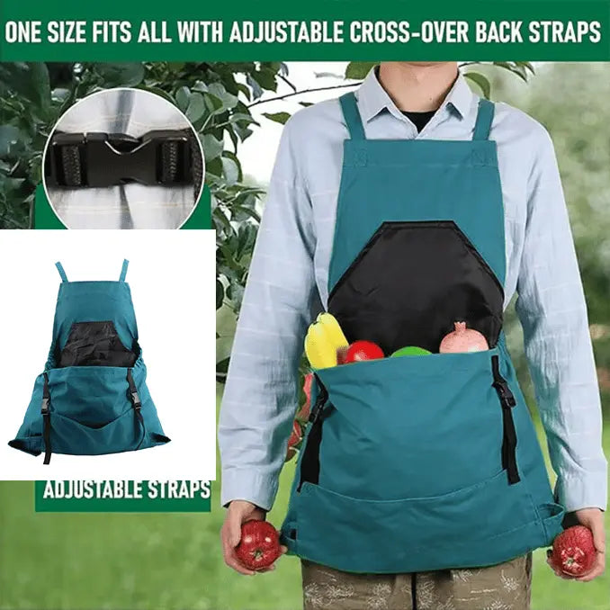 Gardening Apron | Crossback Straps & Quick-Release Pocket | Oxford Fabric & Water-Resistant Chest