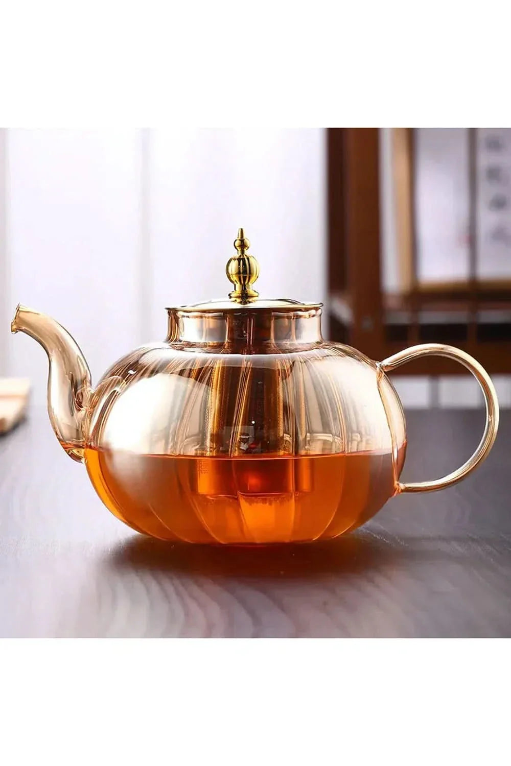 Glass Teapot for Loose Leaf Tea | Borosilicate Glass | Stainless Steel Infuser | 1.2L Capacity
