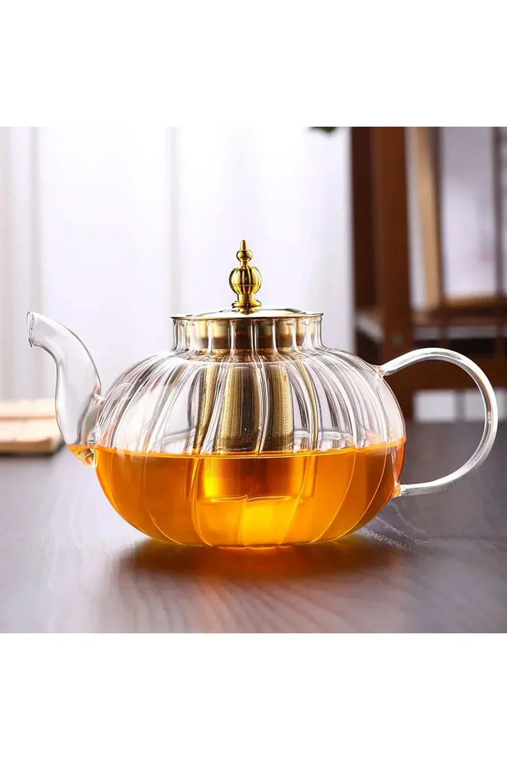 Glass Teapot for Loose Leaf Tea | Borosilicate Glass | Stainless Steel Infuser | 1.2L Capacity