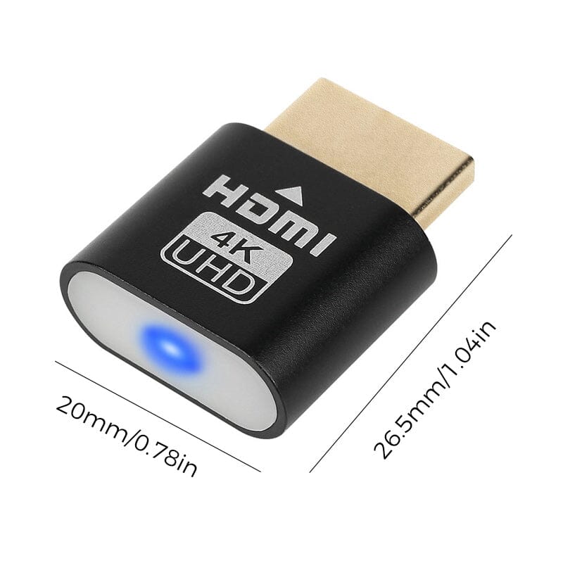 HDMI Virtual Display Dongle | 4K Support | Plug-and-Play, No Driver | Compact Design