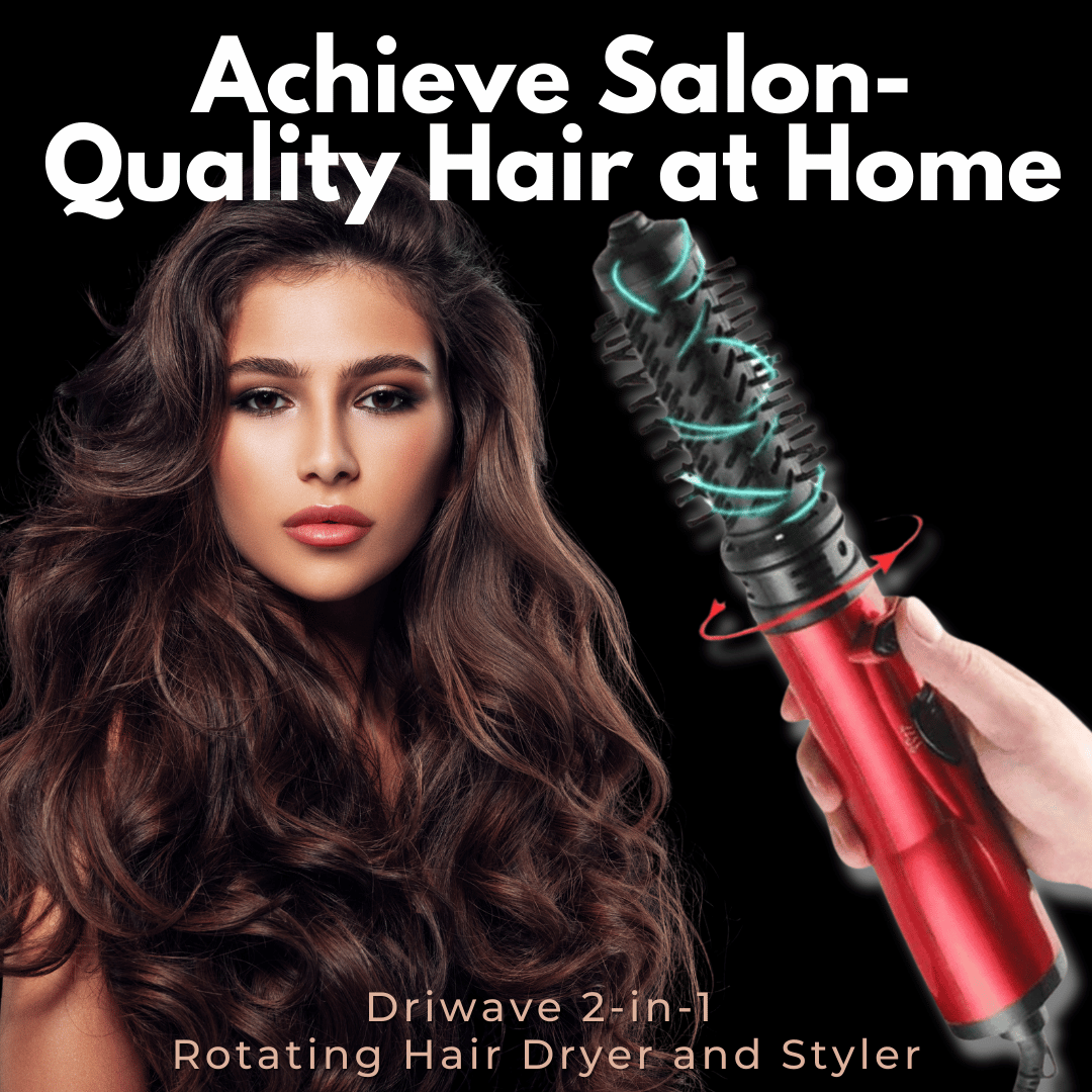 Hair Dryer & Styler | 360° Rotating Brush | Tourmaline Ceramic & Interchangeable Heads