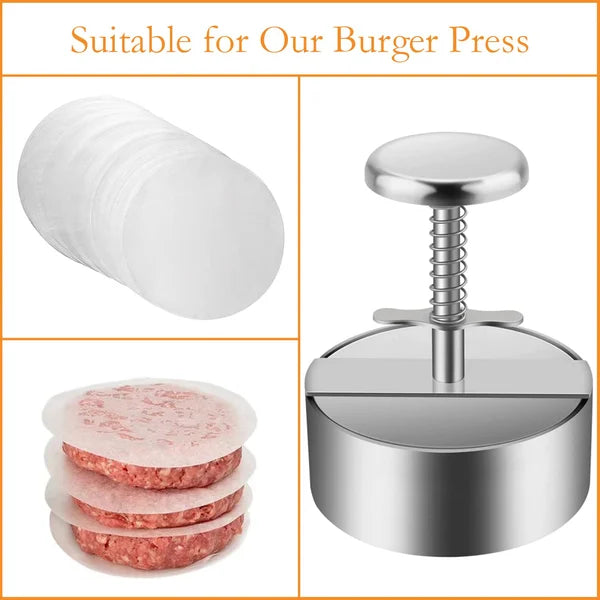Hamburger Press | Ergonomic Hand Press | Stainless Steel & Non-Stick | Dishwasher Safe