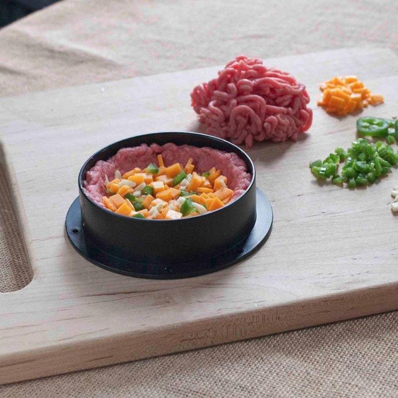 Hamburger Press | Removable Mold Base & Slider Mold | Non-Stick Finish | Compact 5 in