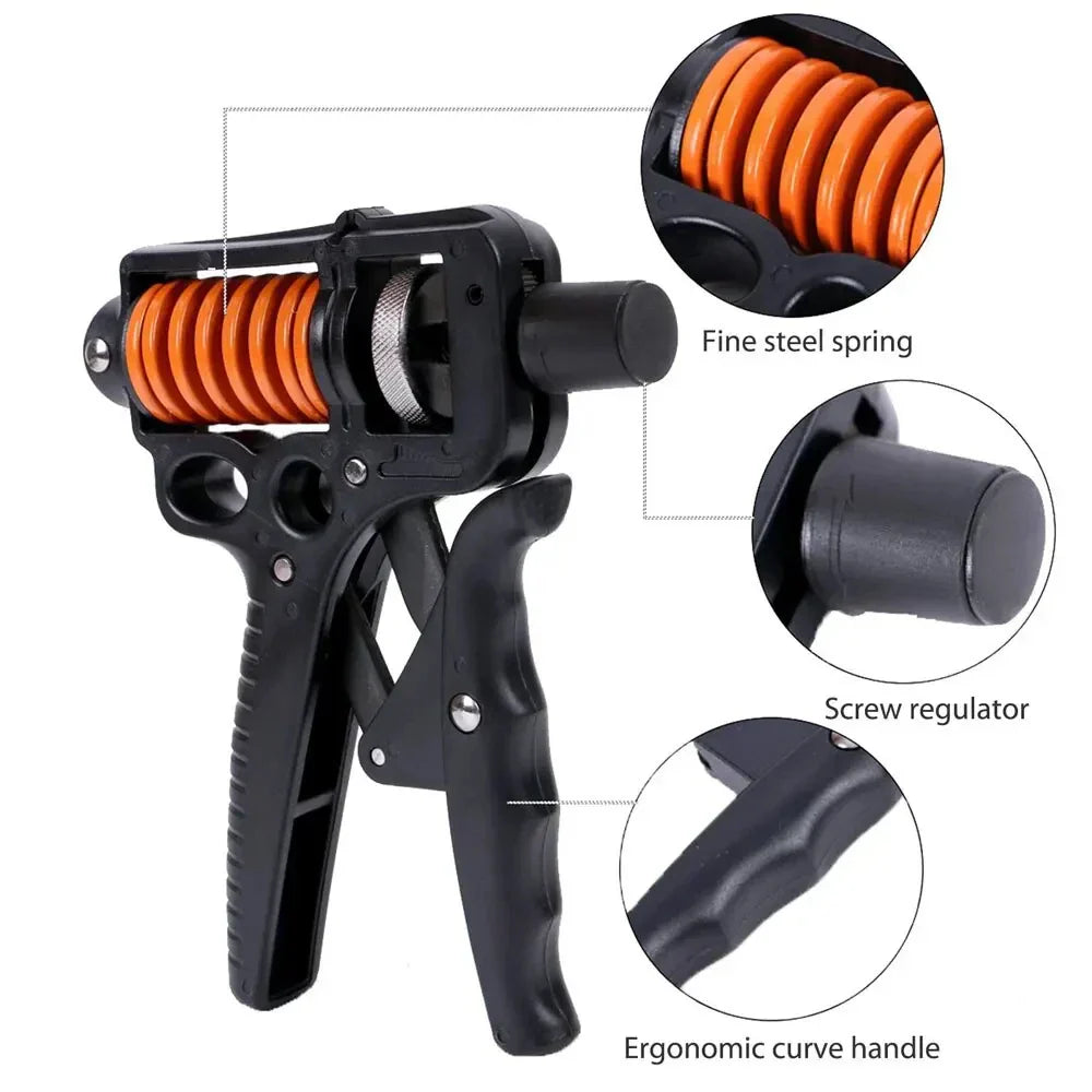 Hand Grip Strengthener | Adjustable 5-165kg Resistance | Steel Spring Construction