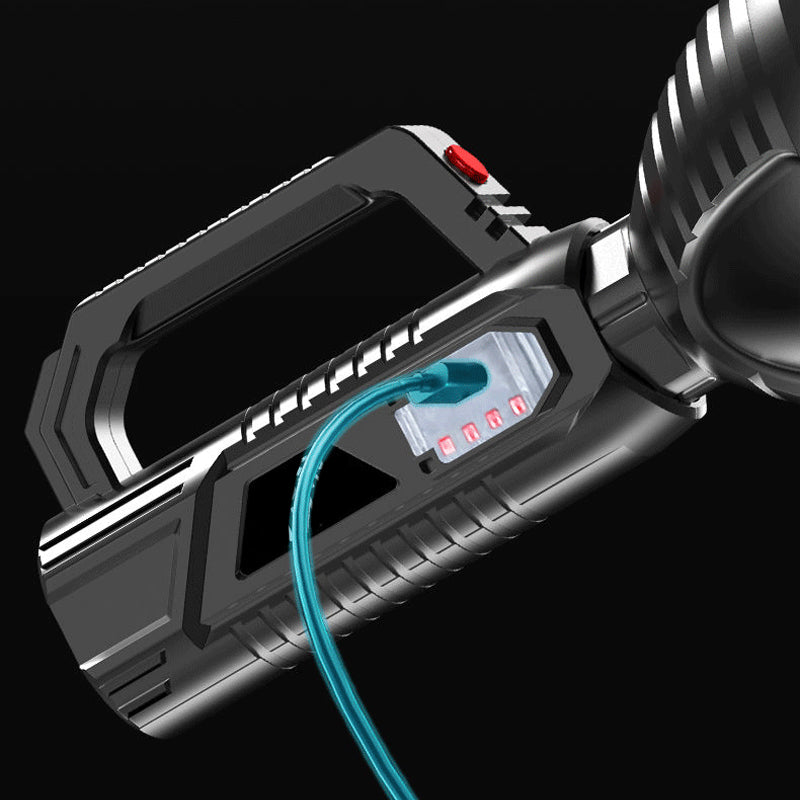 Handheld Spotlight Flashlight | Super Bright & Long-Range | USB Rechargeable with Power Bank