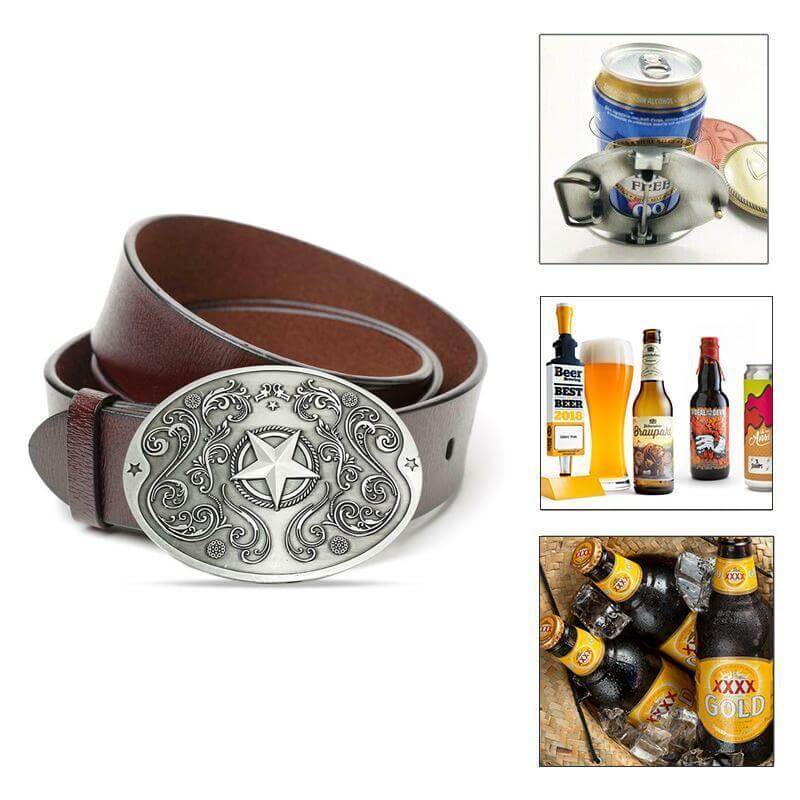 Hands-Free Belt Drink Holder | Retractable Flip-Open Buckle | Fits 70mm Bottles & Cans