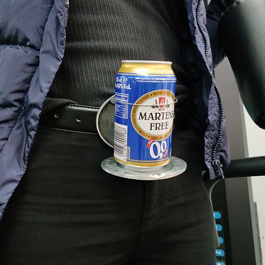 Hands-Free Belt Drink Holder | Retractable Flip-Open Buckle | Fits 70mm Bottles & Cans