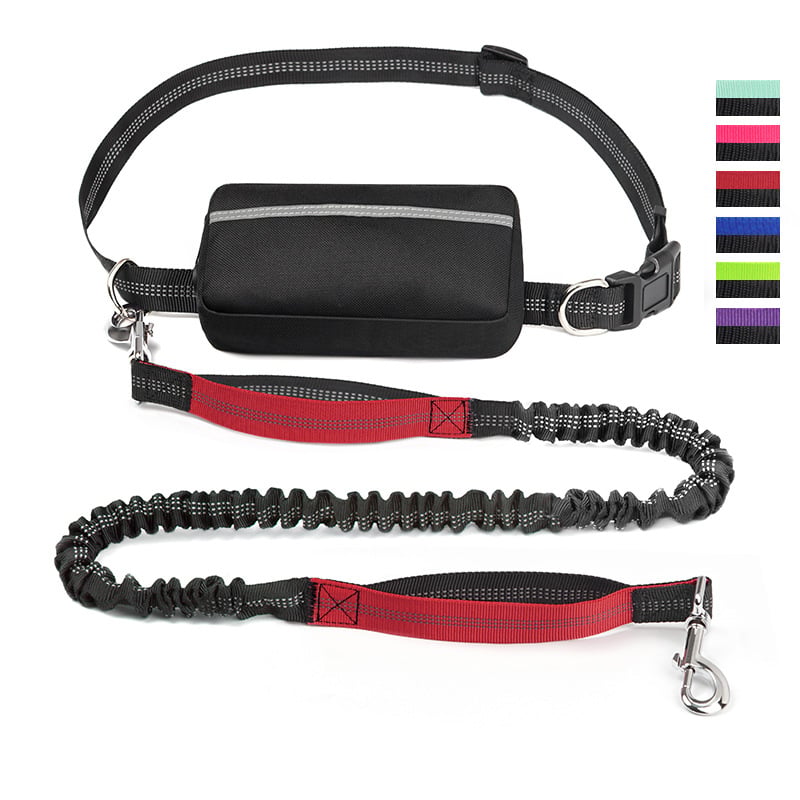 Hands-Free Dog Leash | Shock-Absorbing Bungee | Adjustable Hip Belt with Pockets | Comfortable Fit