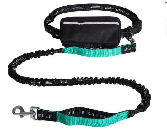 Hands-Free Dog Leash | Shock-Absorbing Bungee | Adjustable Hip Belt with Pockets | Comfortable Fit