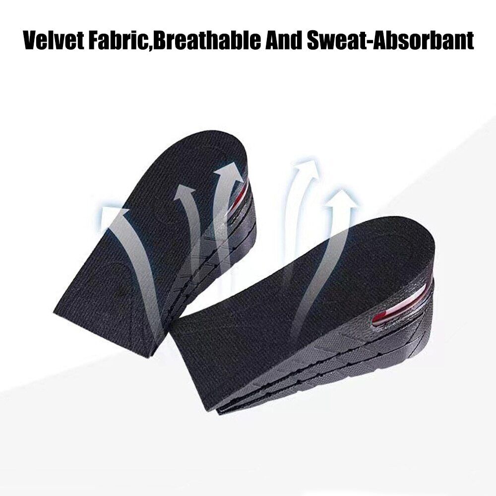 Height Increase Insoles | Adjustable Invisible Heel Lift up to 3.5in | Breathable Foam Cushion