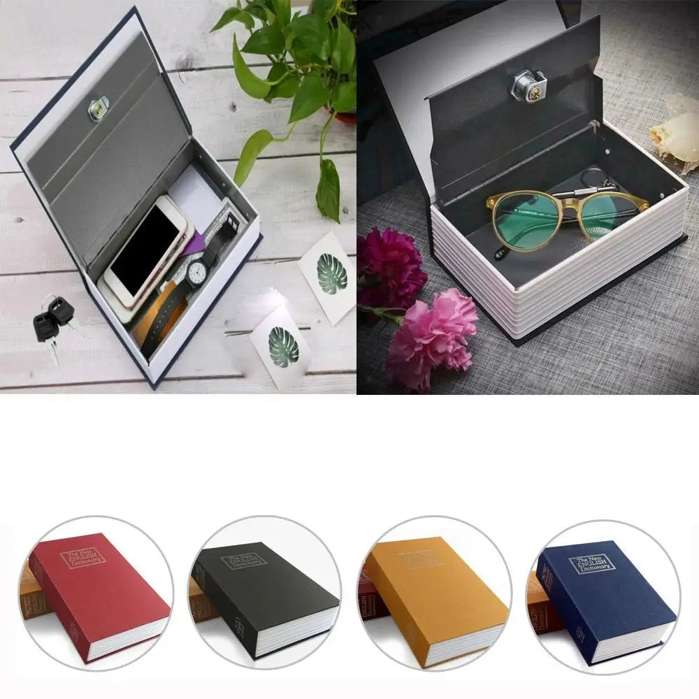 Hidden Book Safe | Locking Diversion Vault | Metal Construction & Includes 2 Keys | Travel Size