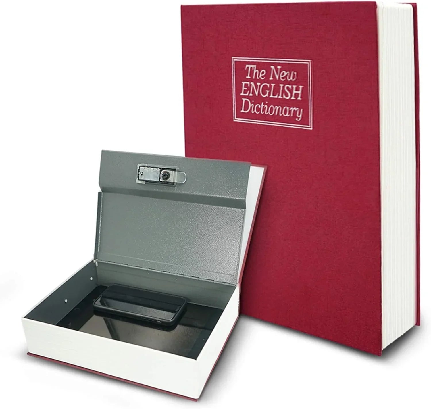 Hidden Book Safe | Locking Diversion Vault | Metal Construction & Includes 2 Keys | Travel Size