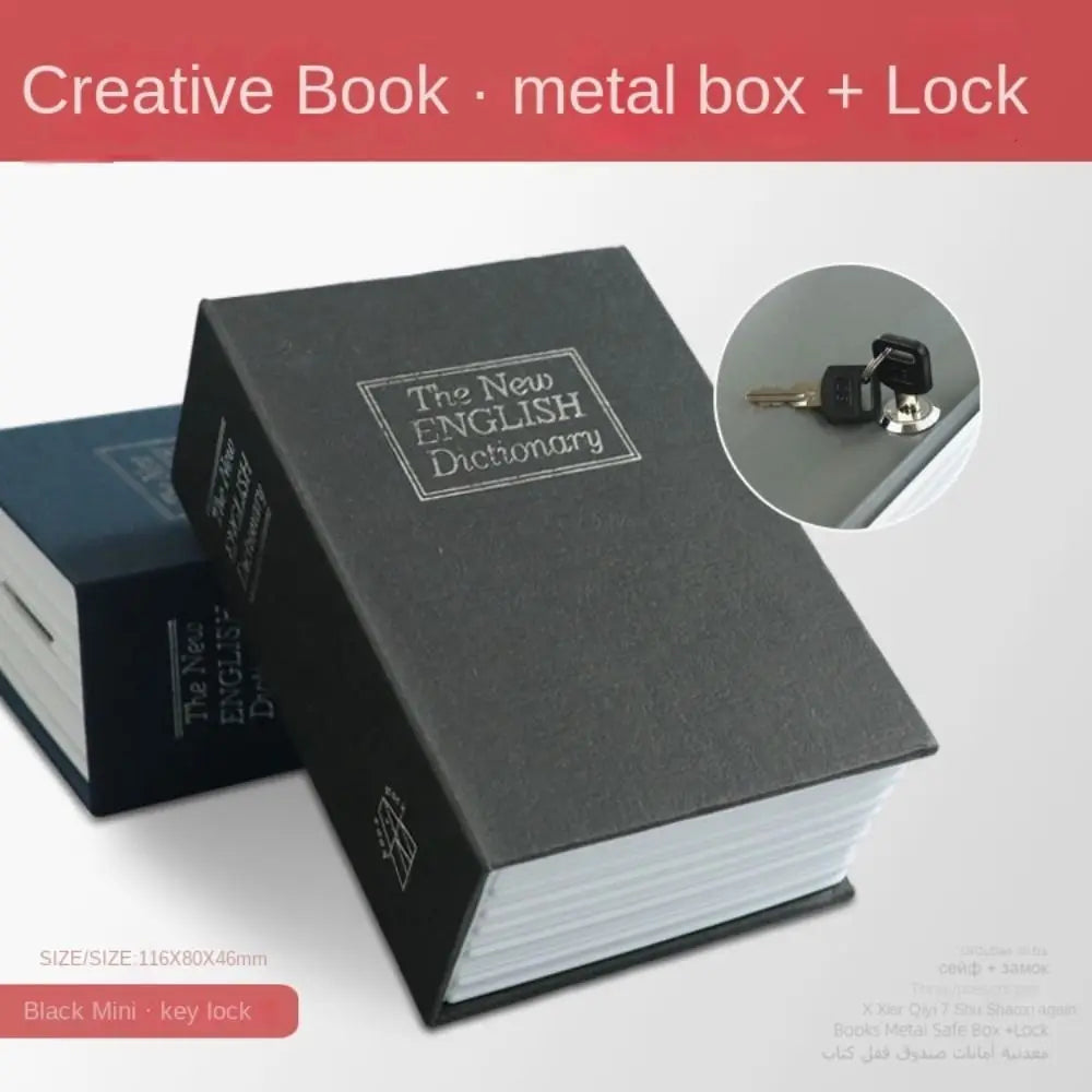 Hidden Book Safe | Locking Diversion Vault | Metal Construction & Includes 2 Keys | Travel Size