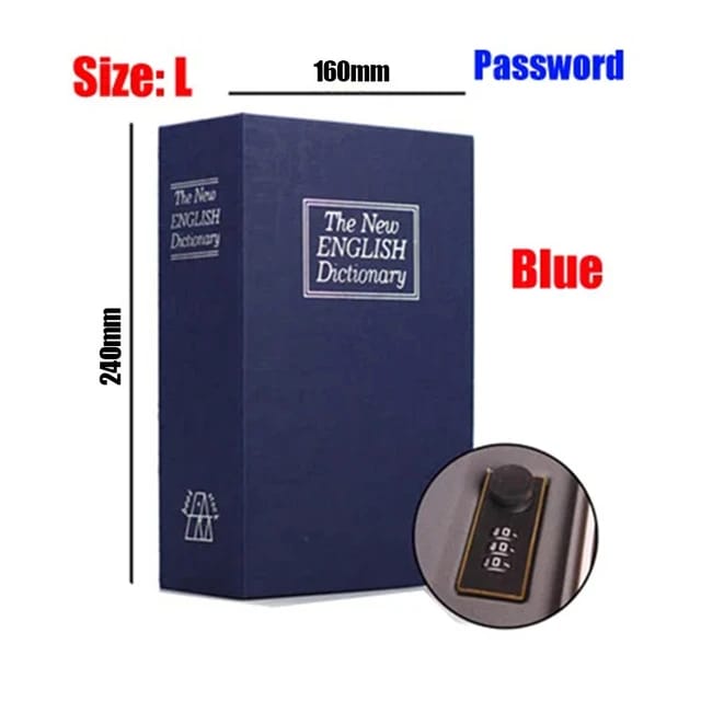 Hidden Book Safe | Locking Diversion Vault | Metal Construction & Includes 2 Keys | Travel Size
